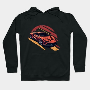 Ferrari F8 Tributo Vintage Car Hoodie